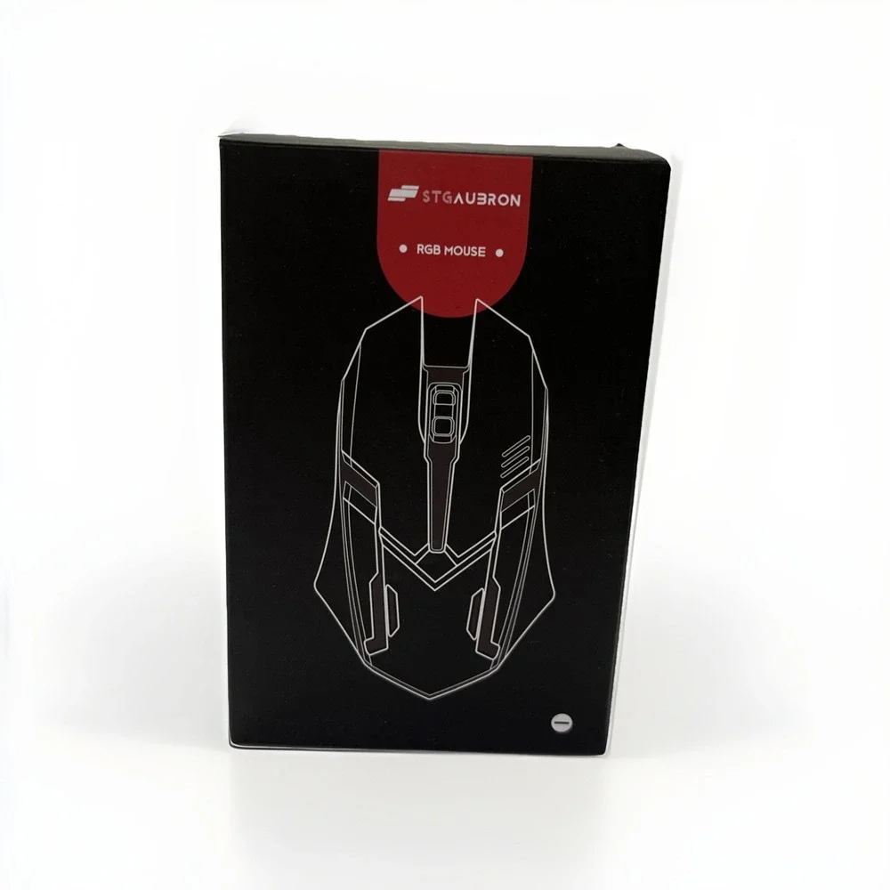 Stgaubron Gaming Mouse Black Backlit USB Wired